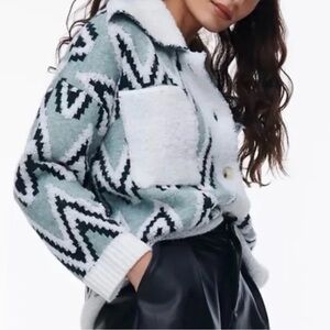 Anthropologies stylish Sherpa sweater